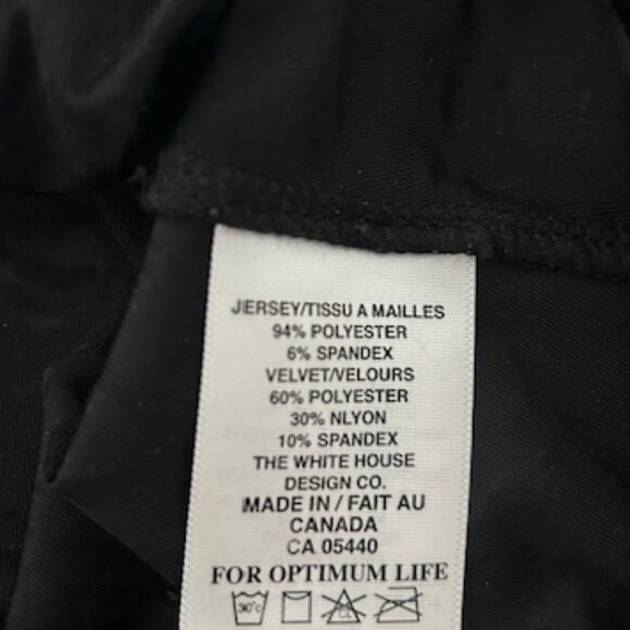 Sympli black cut velvet long sleeve crop top size 6 - Picture 4 of 5